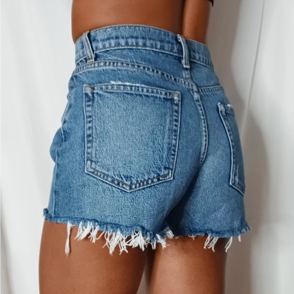 Reformation Dixie High Waist Denim Cutoff Jean Shorts Size 26 - Picture 3 of 12